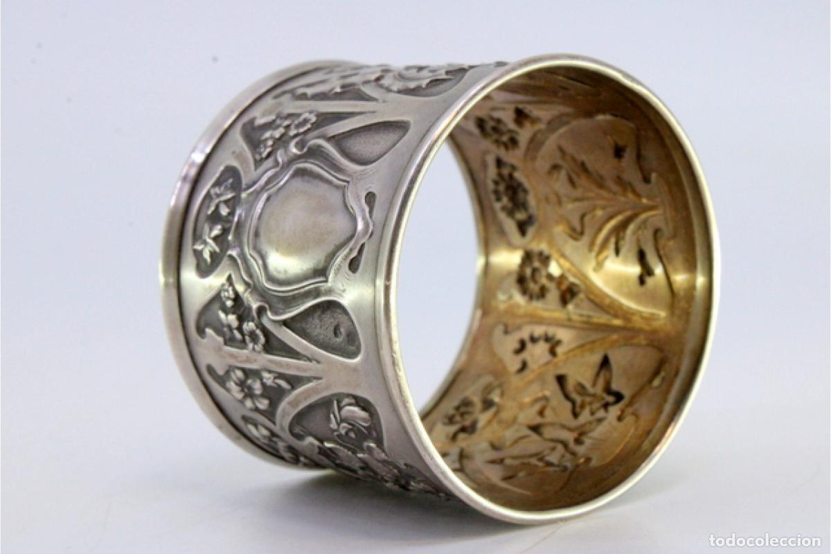Antig&uuml;edades: Anillo para servilletas de plata - Foto 6