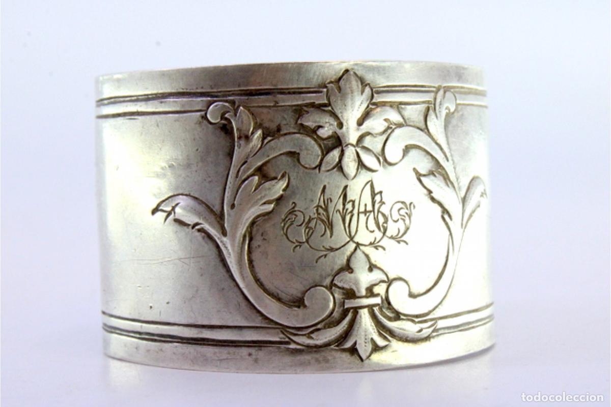 Antig&uuml;edades: Anillo para servilletas de plata - Foto 2
