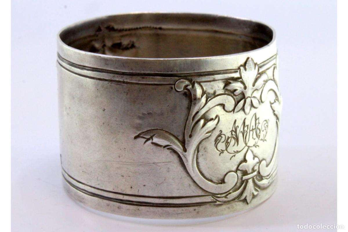 Antig&uuml;edades: Anillo para servilletas de plata - Foto 4