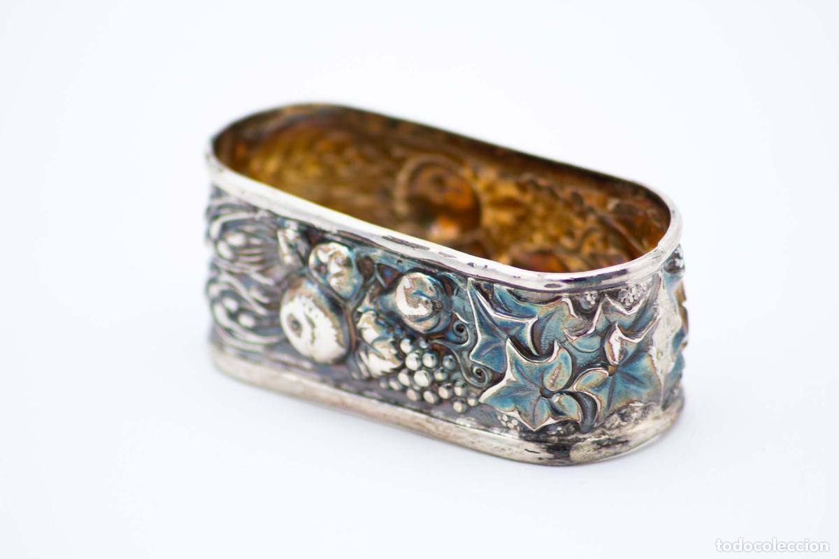Antig&uuml;edades: Anillo para servilletas de plata - Foto 2