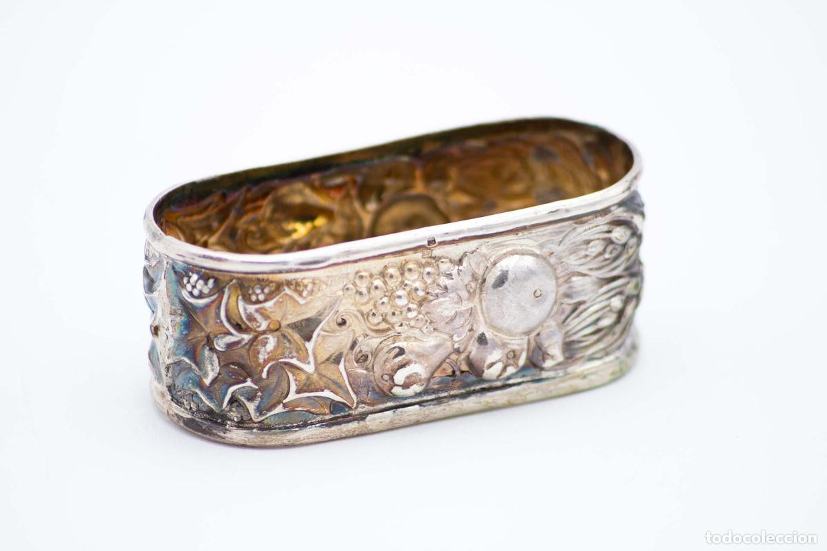 Antig&uuml;edades: Anillo para servilletas de plata - Foto 3