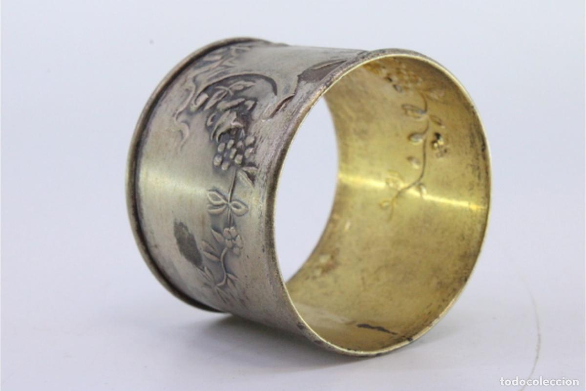 Antig&uuml;edades: Anillo para servilletas de plata - Foto 2