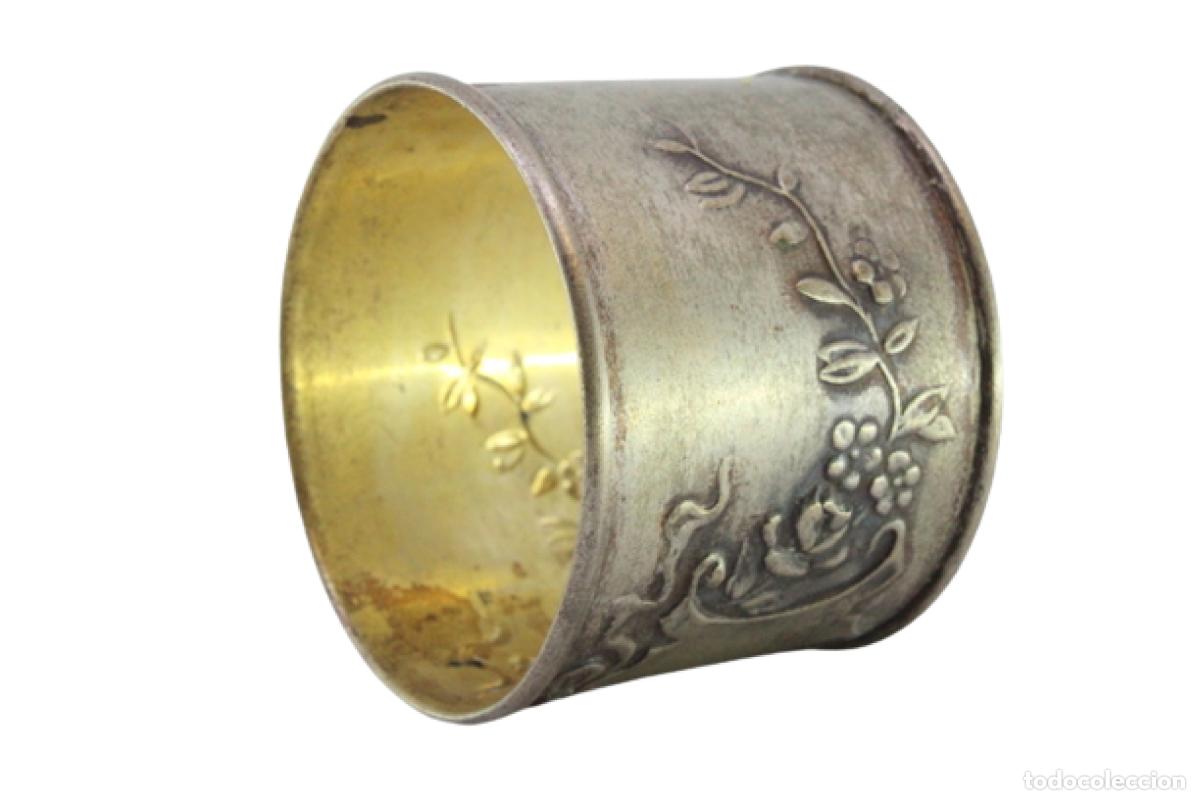 Antig&uuml;edades: Anillo para servilletas de plata - Foto 1
