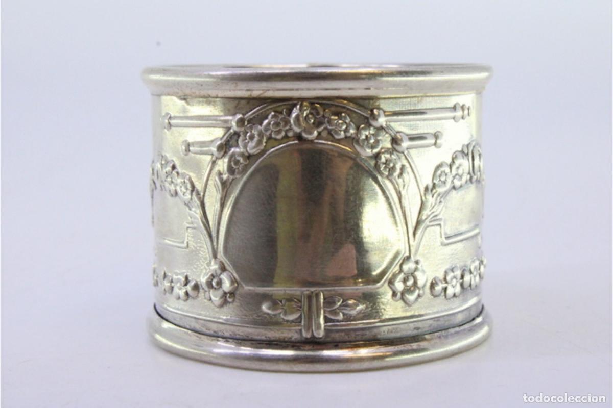 Antig&uuml;edades: Anillo para servilletas de plata - Foto 3