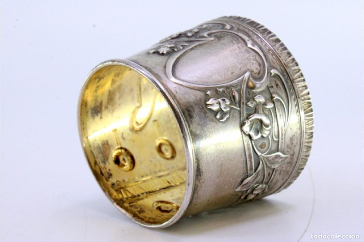 Antig&uuml;edades: Anillo para servilletas de plata - Foto 2
