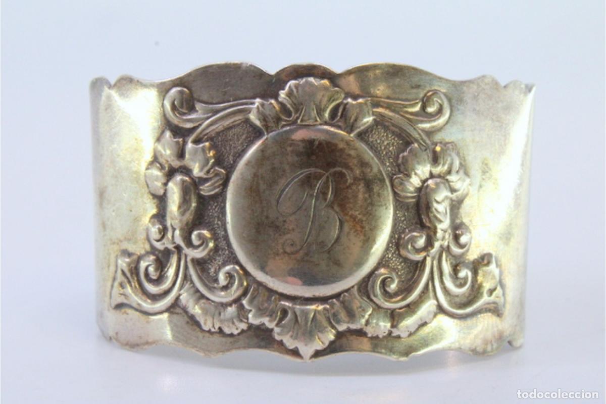 Antig&uuml;edades: Anillo para servilletas de plata - Foto 2