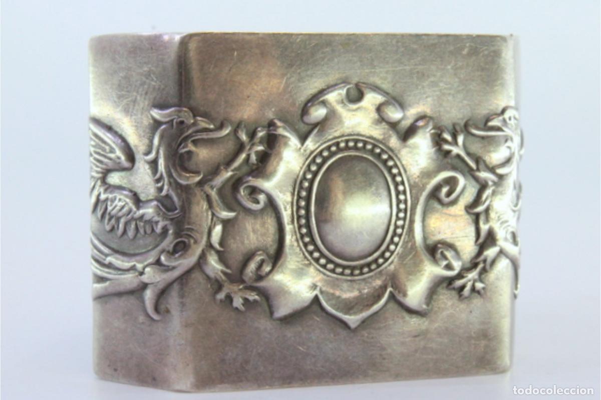 Antig&uuml;edades: Anillo para servilletas de plata - Foto 2