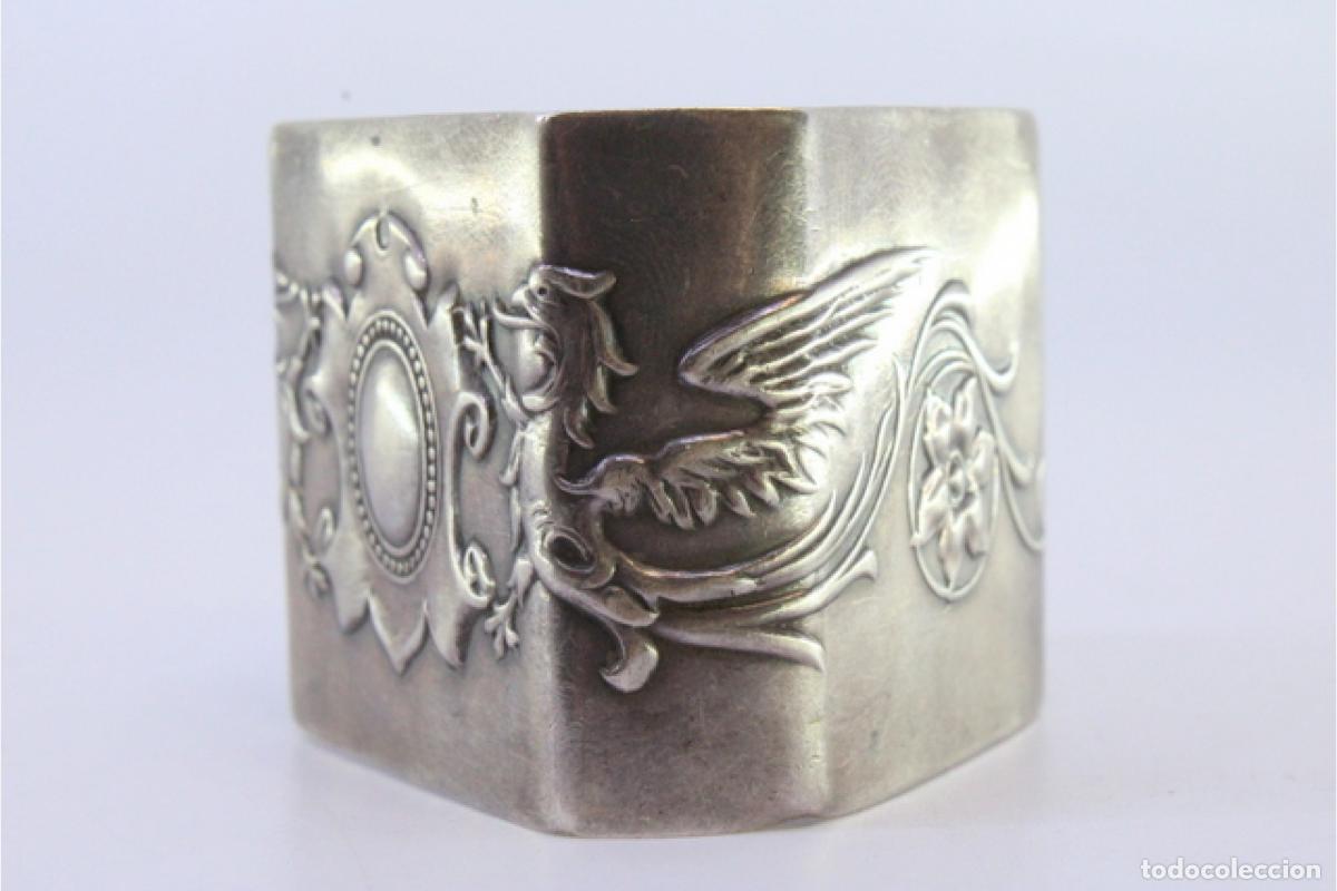 Antig&uuml;edades: Anillo para servilletas de plata - Foto 5