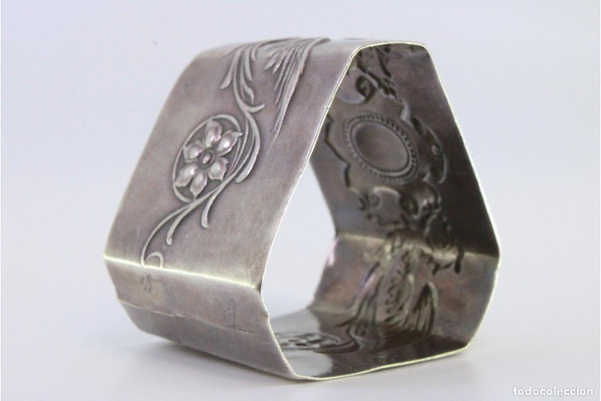 Antig&uuml;edades: Anillo para servilletas de plata - Foto 6