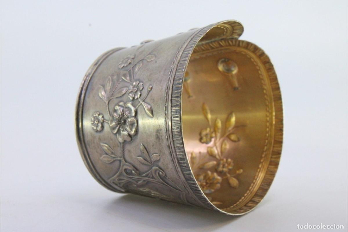 Antig&uuml;edades: Anillo para servilletas de plata - Foto 2