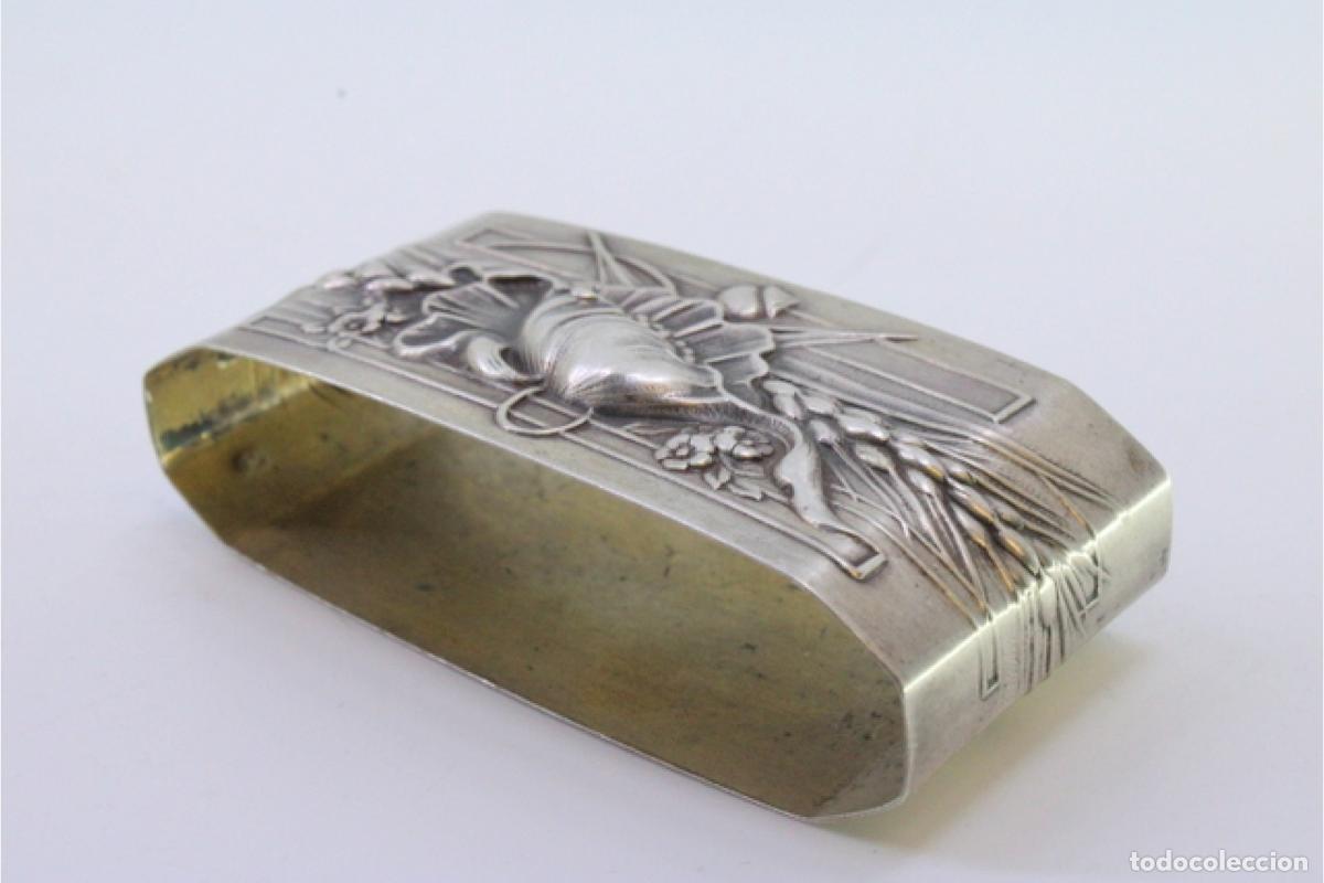 Antig&uuml;edades: Anillo para servilletas de plata - Foto 2