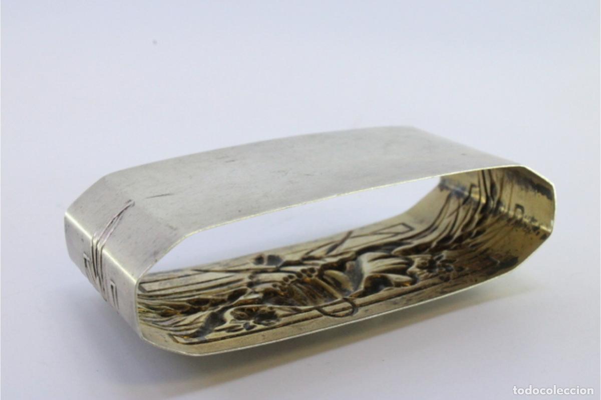 Antig&uuml;edades: Anillo para servilletas de plata - Foto 3