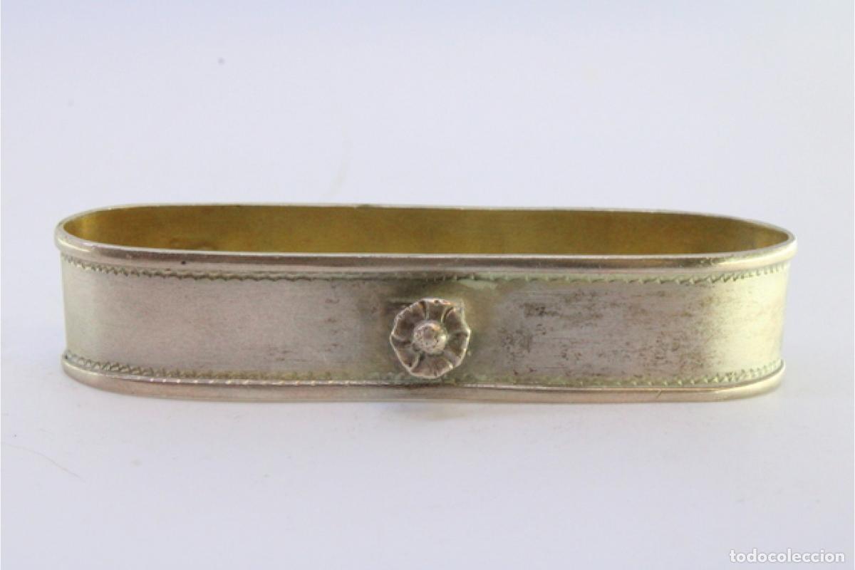 Antig&uuml;edades: Anillo para servilletas de plata - Foto 3