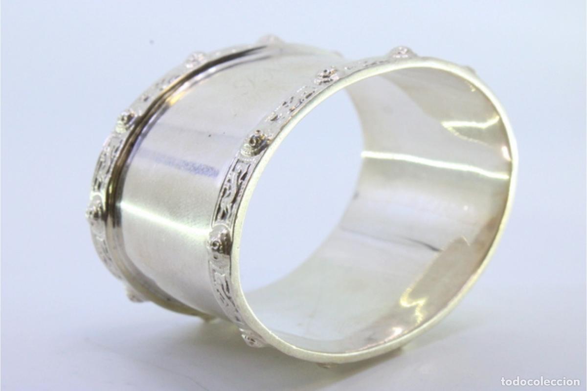 Antig&uuml;edades: Anillo para servilletas de plata - Foto 4