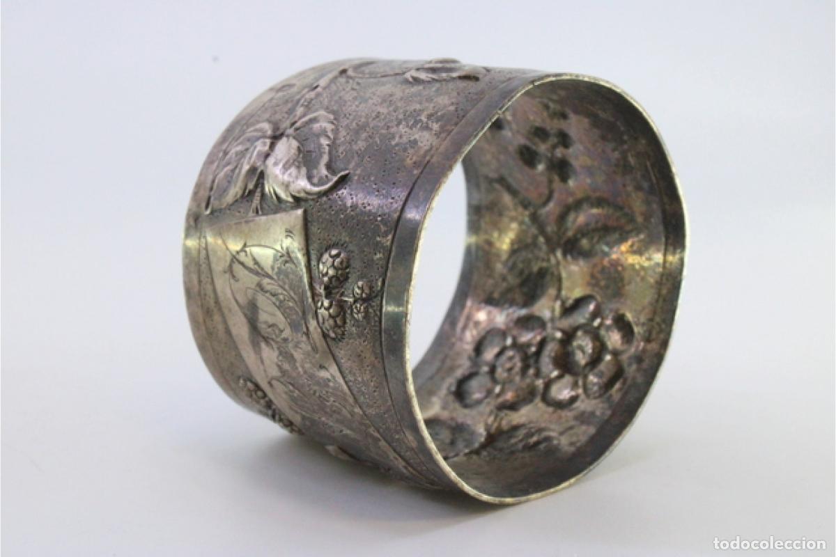 Antig&uuml;edades: Anillo para servilletas de plata - Foto 4