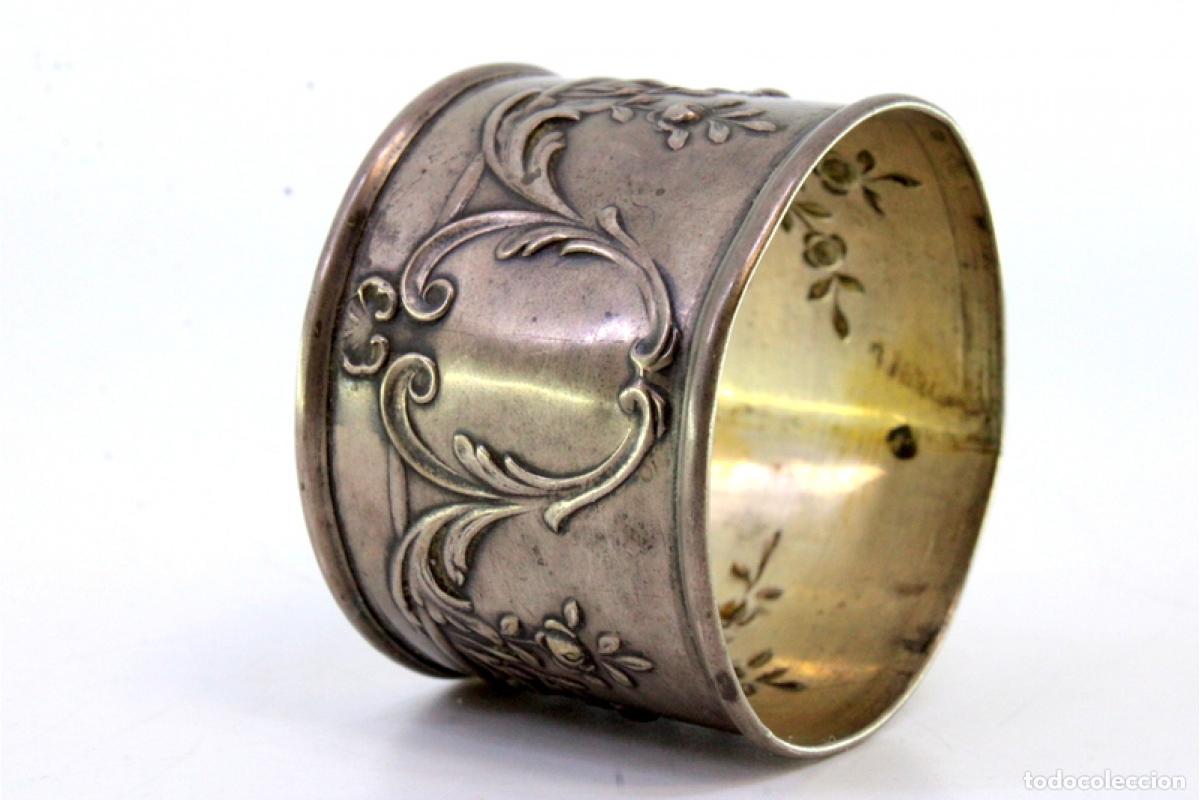 Antig&uuml;edades: Anillo para servilletas de plata - Foto 3