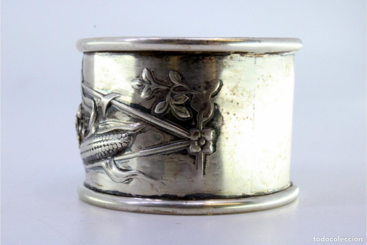 Antig&uuml;edades: Anillo para servilletas de plata - Foto 5