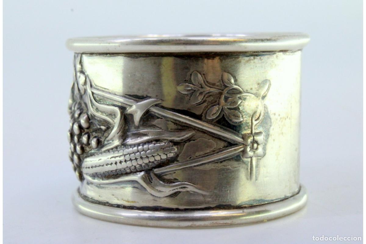 Antig&uuml;edades: Anillo para servilletas de plata - Foto 8