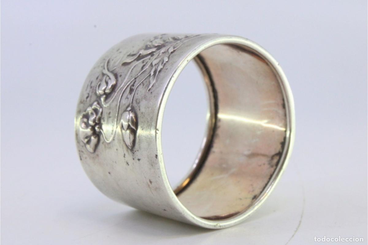 Antig&uuml;edades: Anillo para servilletas de plata - Foto 2