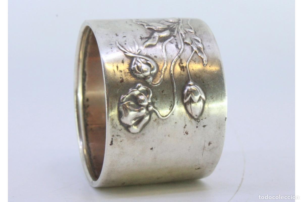 Antig&uuml;edades: Anillo para servilletas de plata - Foto 3