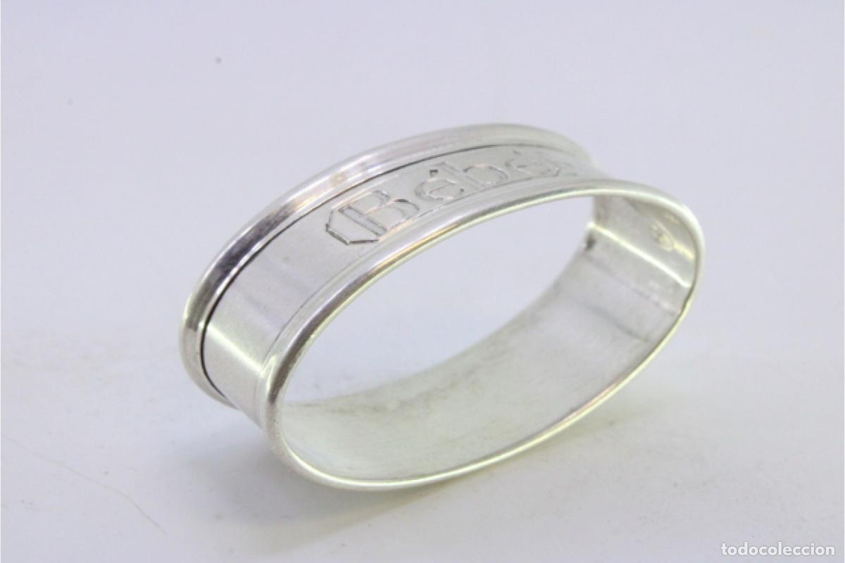 Antig&uuml;edades: Anillo para servilletas de plata - Foto 3