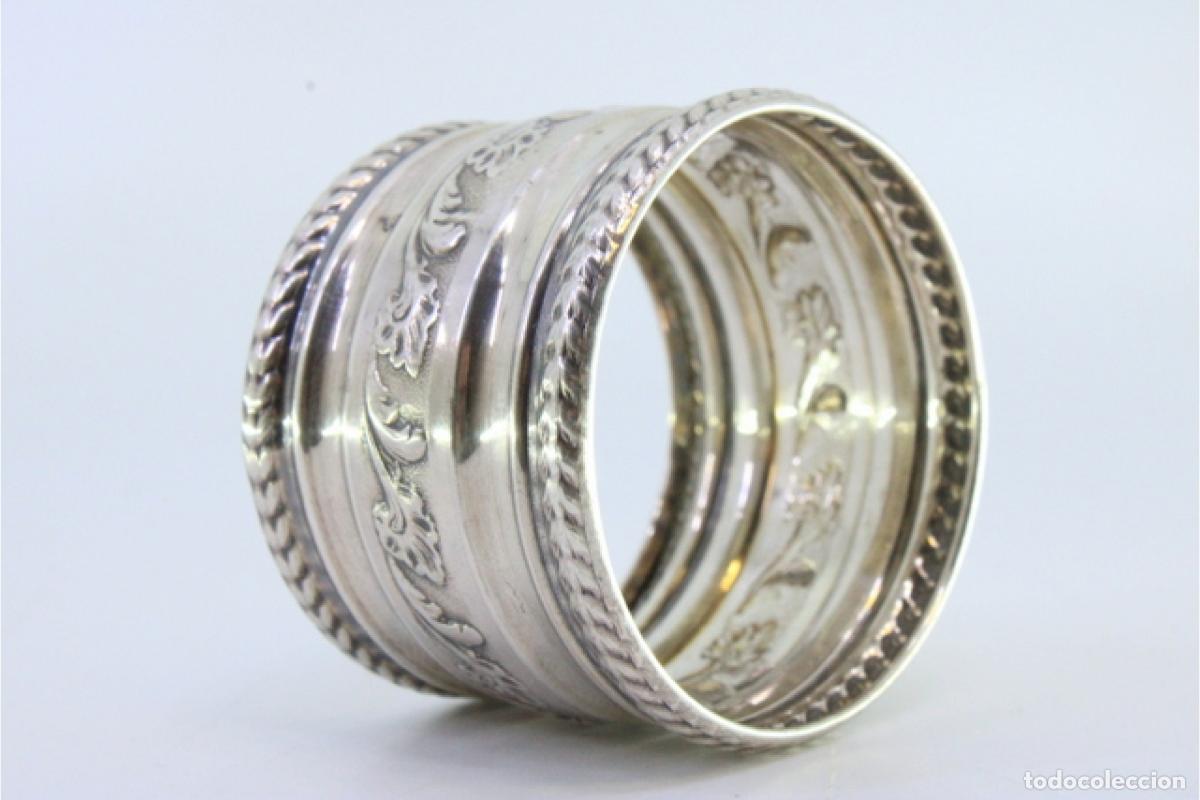 Antig&uuml;edades: Anillo para servilletas de plata - Foto 2