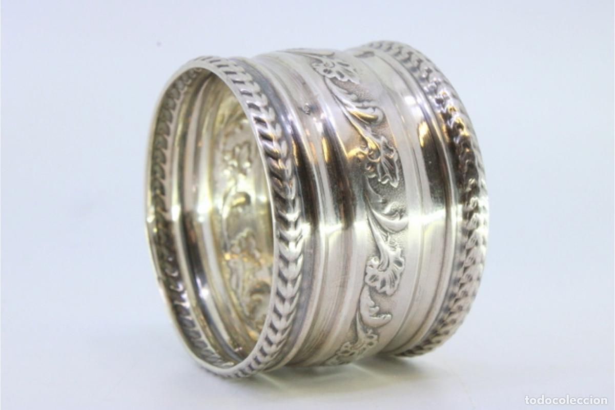 Antig&uuml;edades: Anillo para servilletas de plata - Foto 5