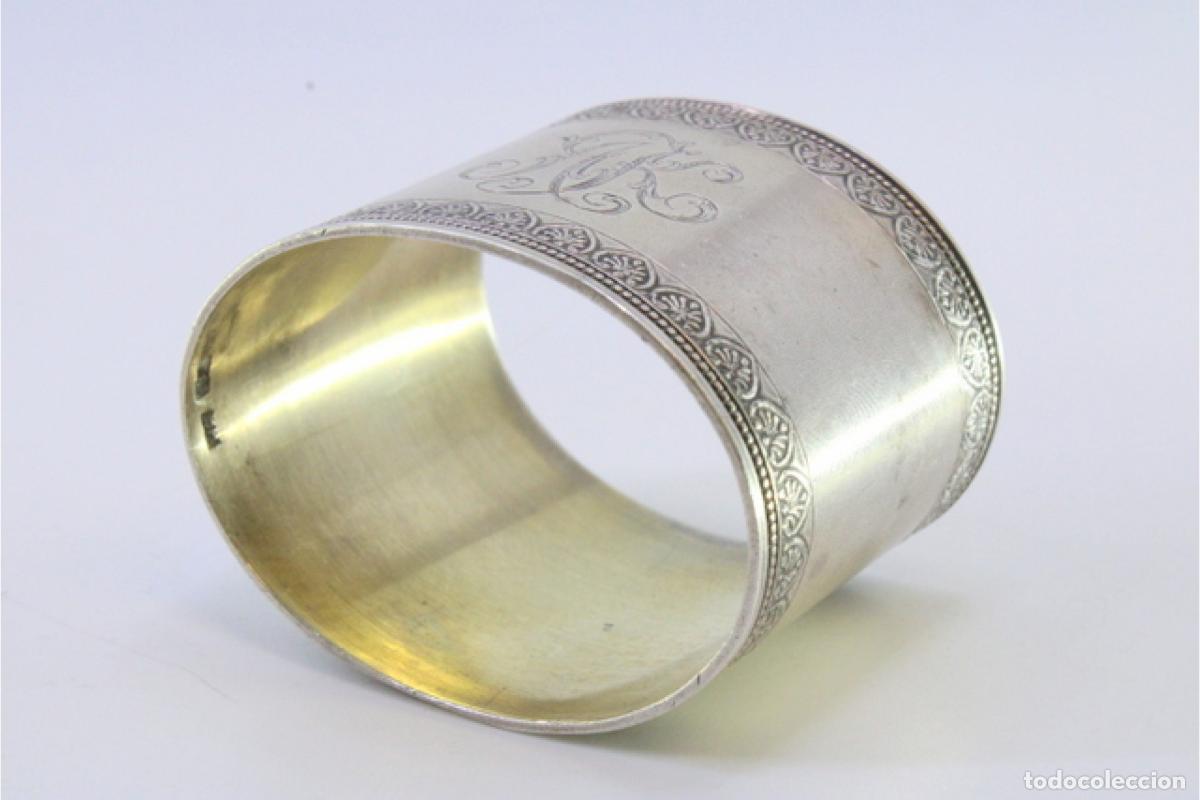Antig&uuml;edades: Anillo para servilletas de plata - Foto 2