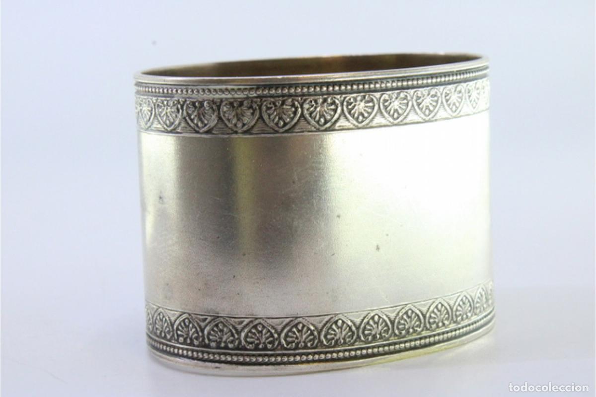 Antig&uuml;edades: Anillo para servilletas de plata - Foto 3