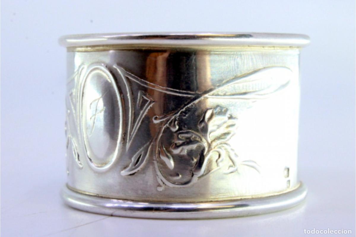 Antig&uuml;edades: Anillo para servilletas de plata - Foto 3