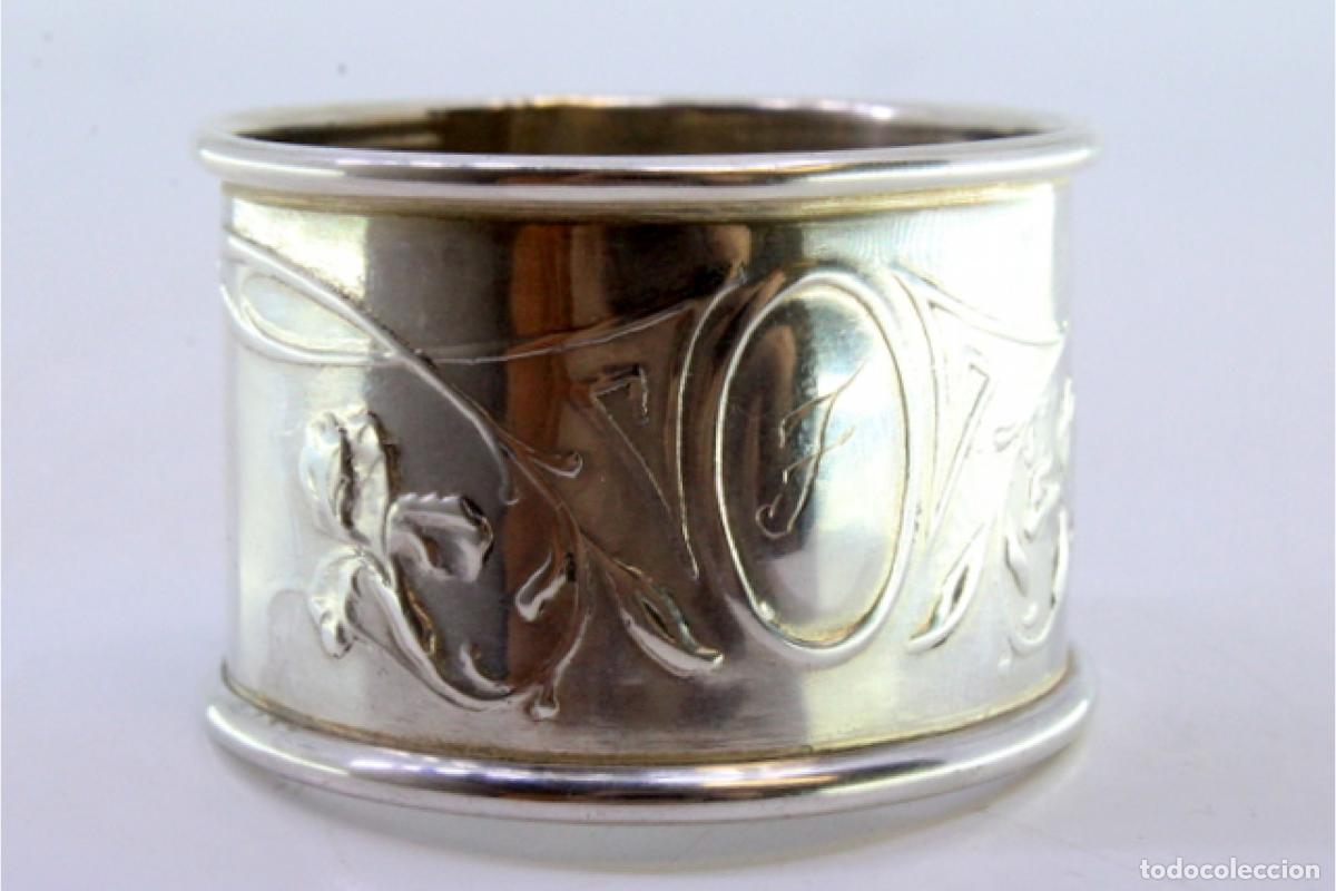Antig&uuml;edades: Anillo para servilletas de plata - Foto 6