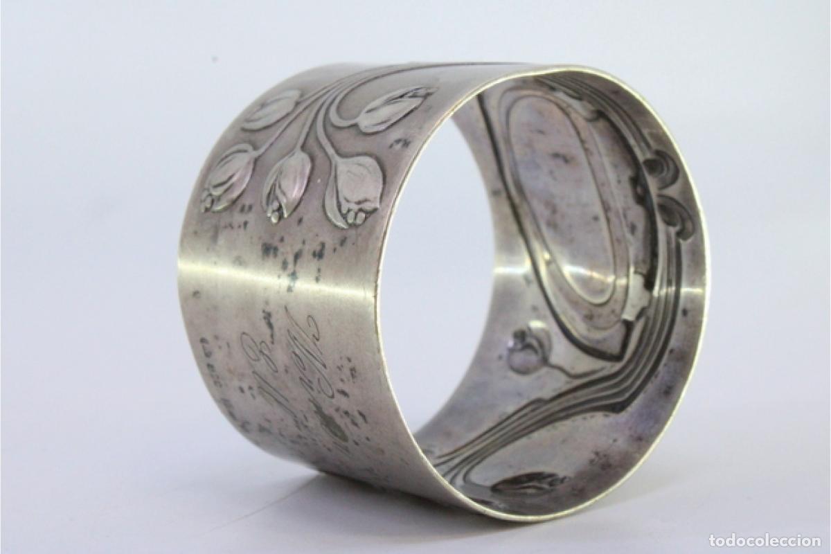 Antig&uuml;edades: Anillo para servilletas de plata - Foto 3