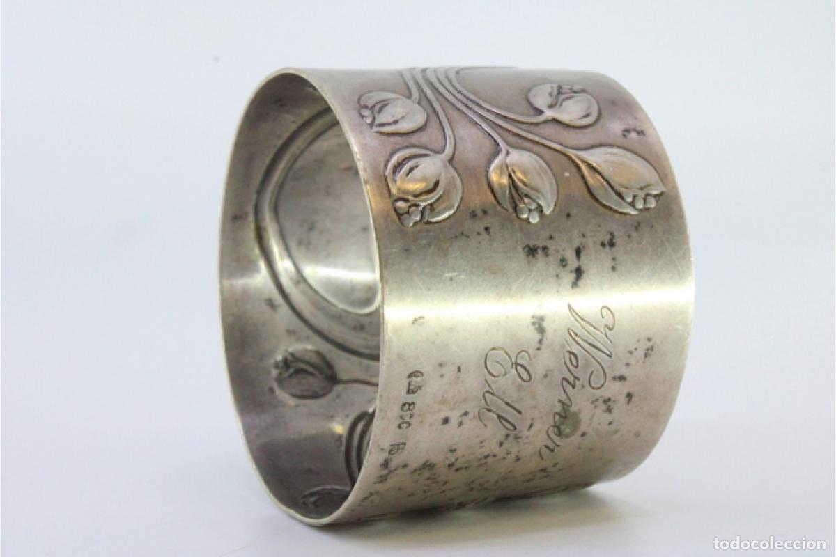 Antig&uuml;edades: Anillo para servilletas de plata - Foto 4