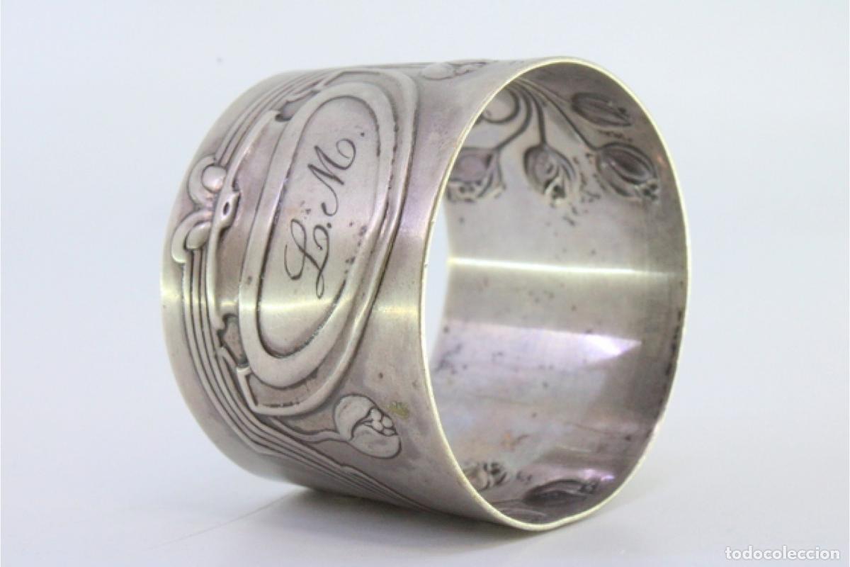 Antig&uuml;edades: Anillo para servilletas de plata - Foto 8
