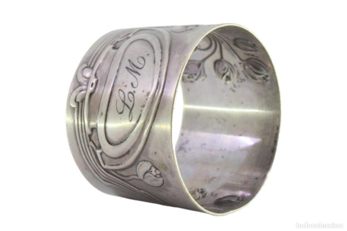 Antig&uuml;edades: Anillo para servilletas de plata - Foto 1