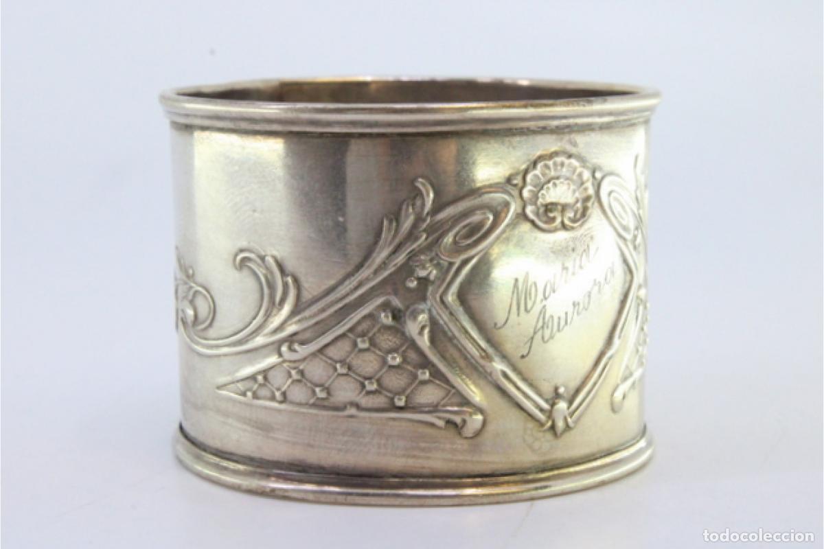 Antig&uuml;edades: Anillo para servilletas de plata - Foto 2