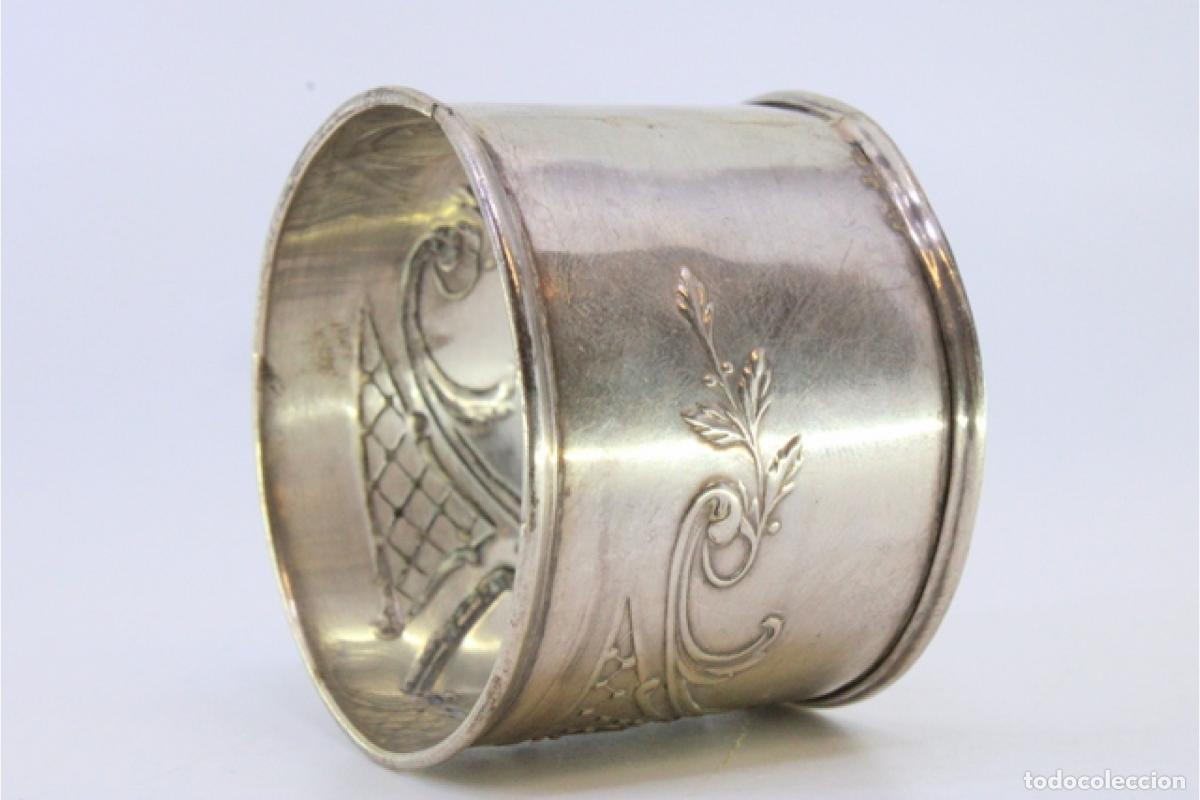 Antig&uuml;edades: Anillo para servilletas de plata - Foto 3