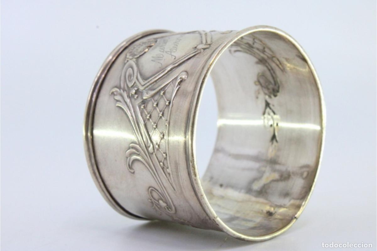 Antig&uuml;edades: Anillo para servilletas de plata - Foto 4