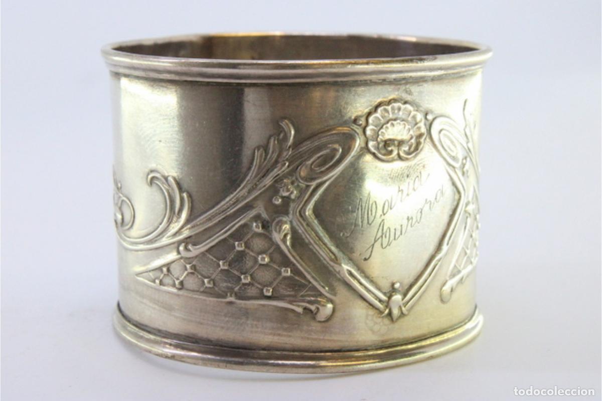Antig&uuml;edades: Anillo para servilletas de plata - Foto 6