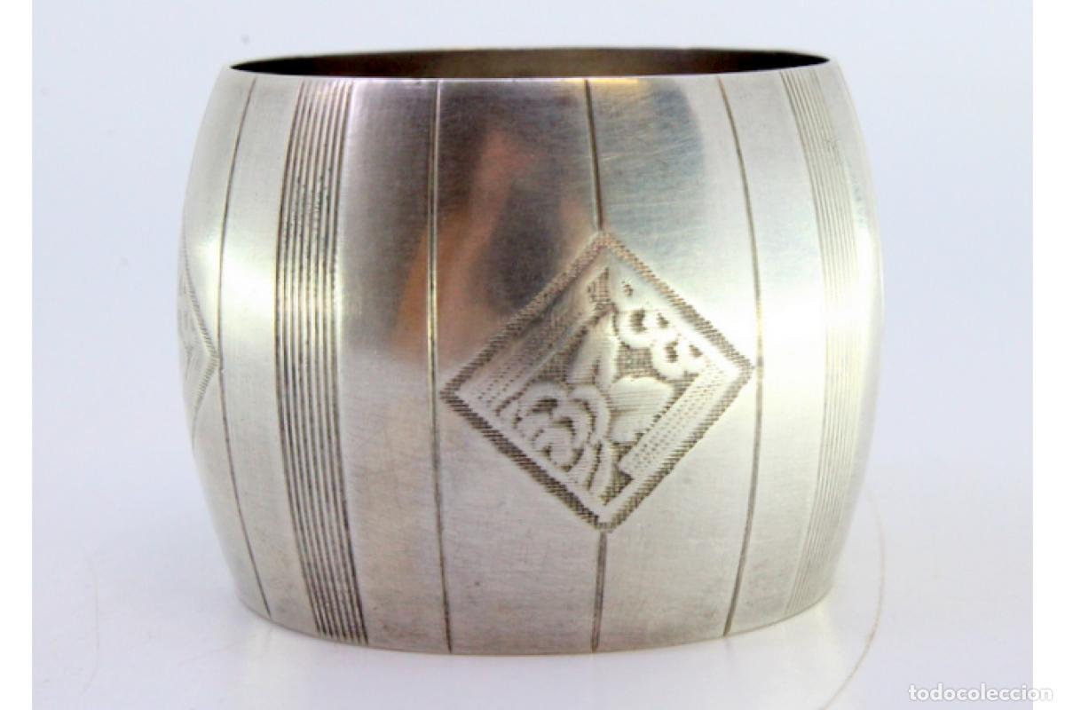 Antig&uuml;edades: Anillo para servilletas de plata - Foto 2