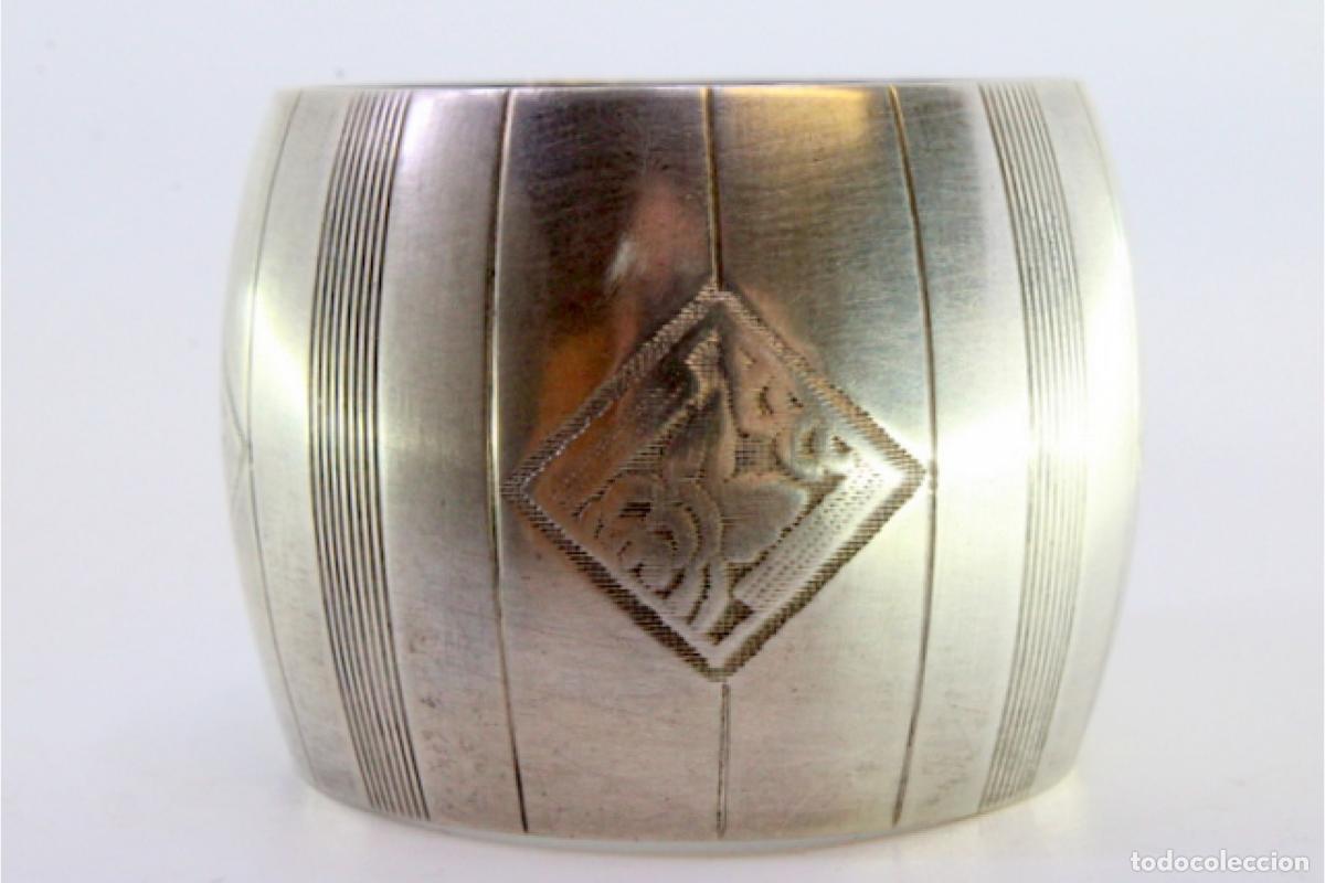 Antig&uuml;edades: Anillo para servilletas de plata - Foto 3