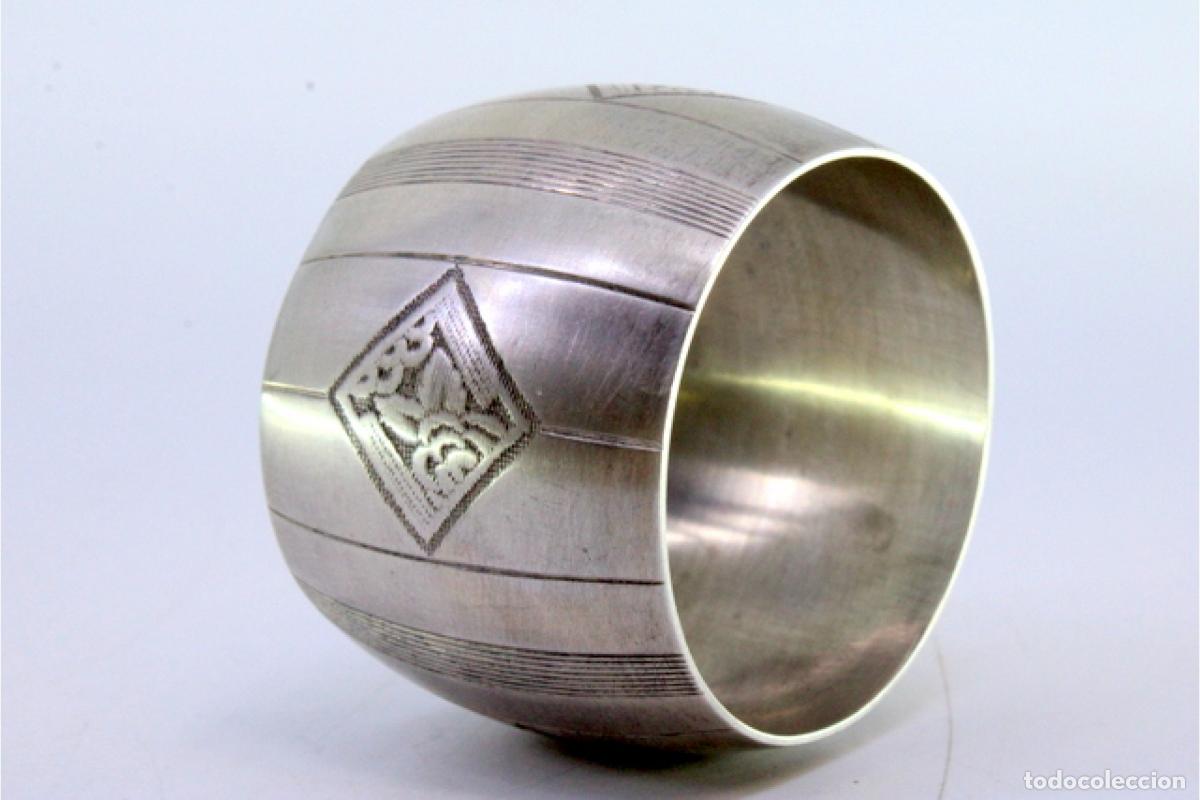 Antig&uuml;edades: Anillo para servilletas de plata - Foto 7