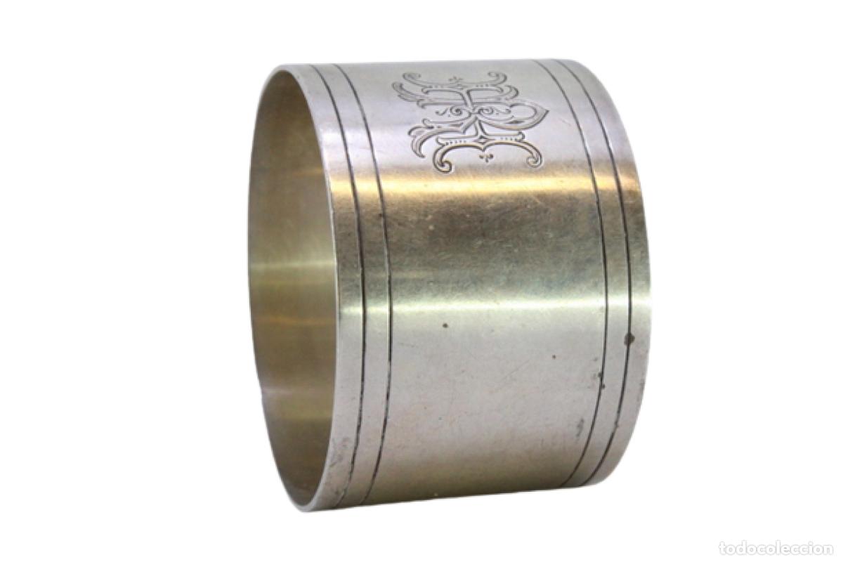 Antig&uuml;edades: Anillo para servilletas de plata - Foto 1