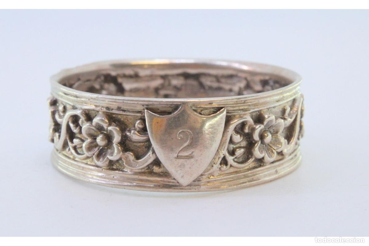 Antig&uuml;edades: Anillo para servilletas de plata - Foto 7