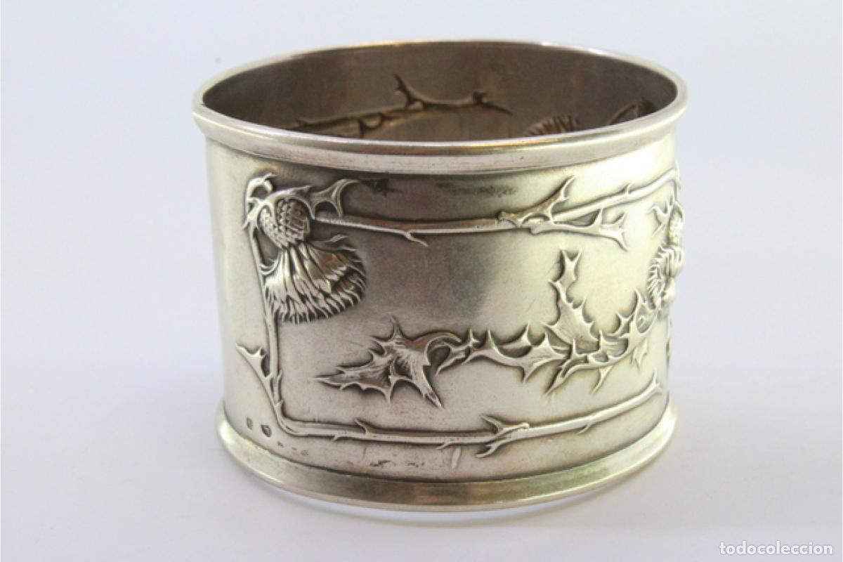 Antig&uuml;edades: Anillo para servilletas de plata - Foto 4