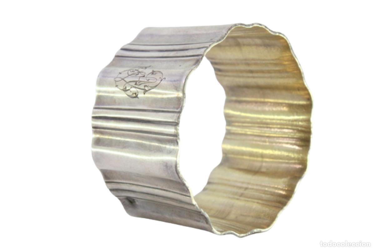 Antig&uuml;edades: Anillo para servilletas de plata - Foto 1