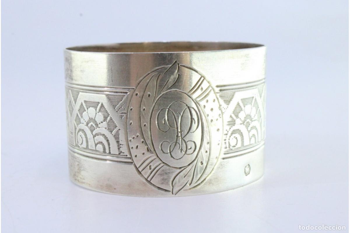 Antig&uuml;edades: Anillo para servilletas de plata - Foto 2