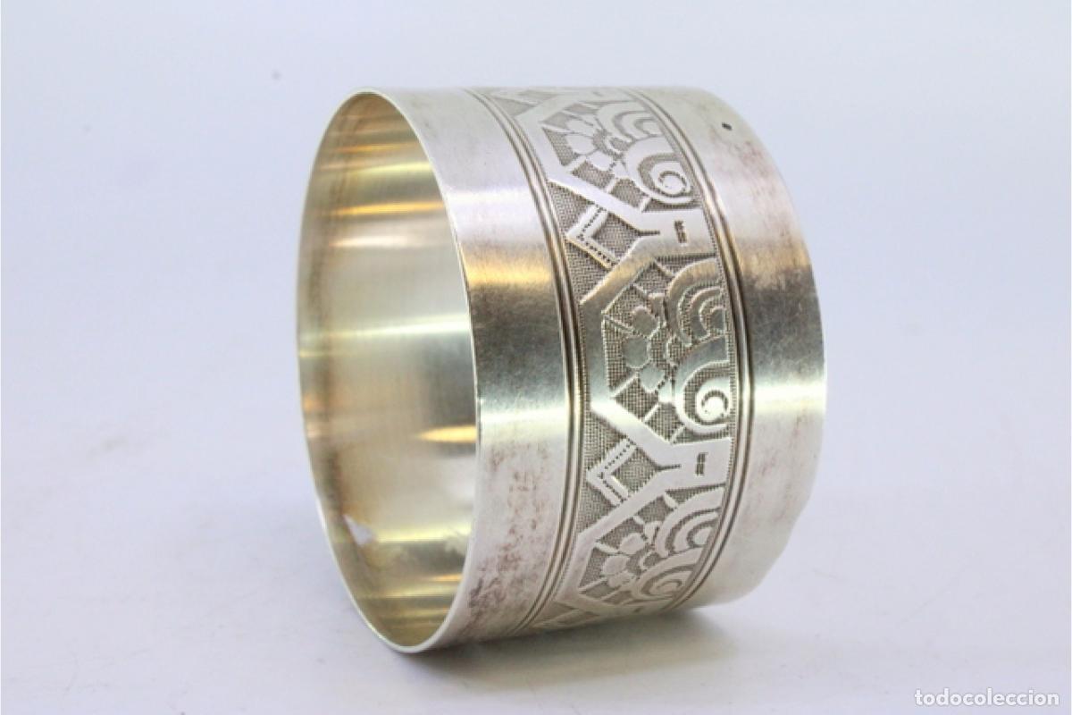 Antig&uuml;edades: Anillo para servilletas de plata - Foto 3