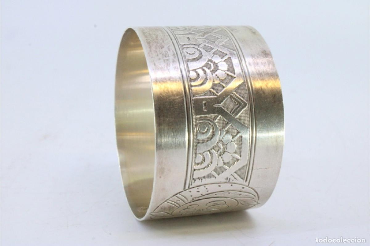 Antig&uuml;edades: Anillo para servilletas de plata - Foto 5