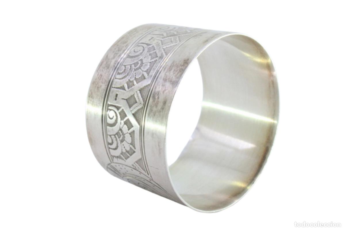 Antig&uuml;edades: Anillo para servilletas de plata - Foto 1